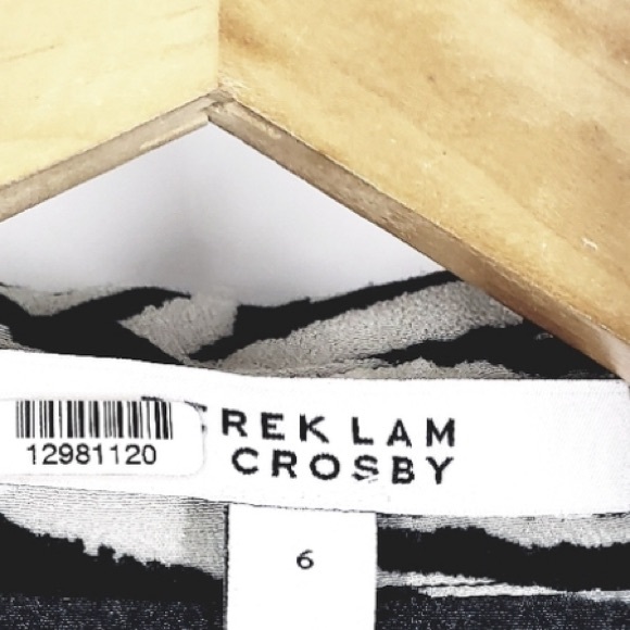 DEREK LAM 10 CROSBY Kosma Zebra Print Button Down Shirt - Crepe - EUC - Picture 12 of 15